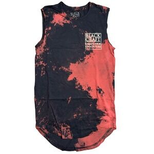 BlackCraft Cult Acid Wash Skull Moon Rose Gothic Punk Lunar Occult Tank Sz L